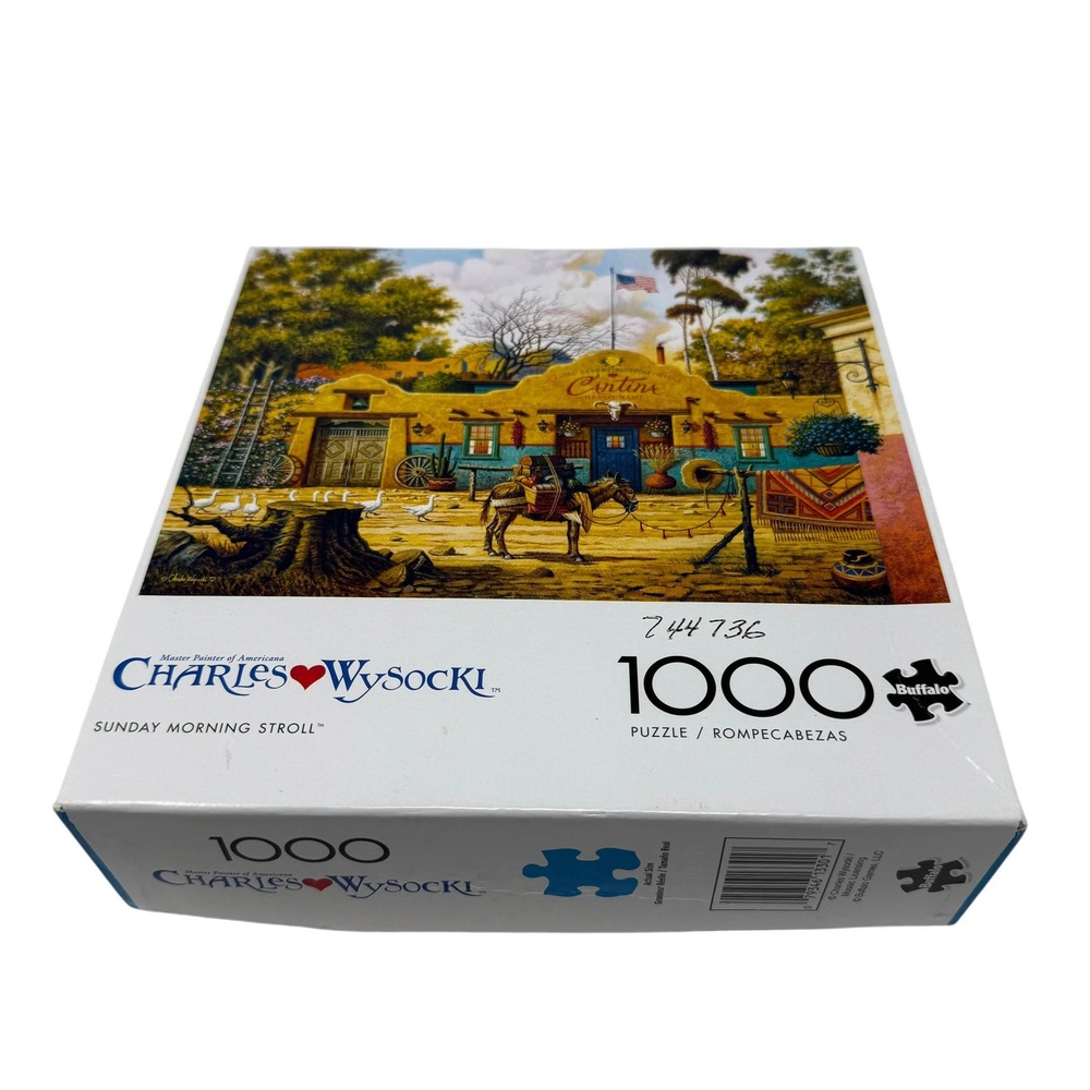 Buffalo Charles Wysocki Sunday Morning Stroll 1000 Piece Jigsaw Puzzle UNCOUNTED